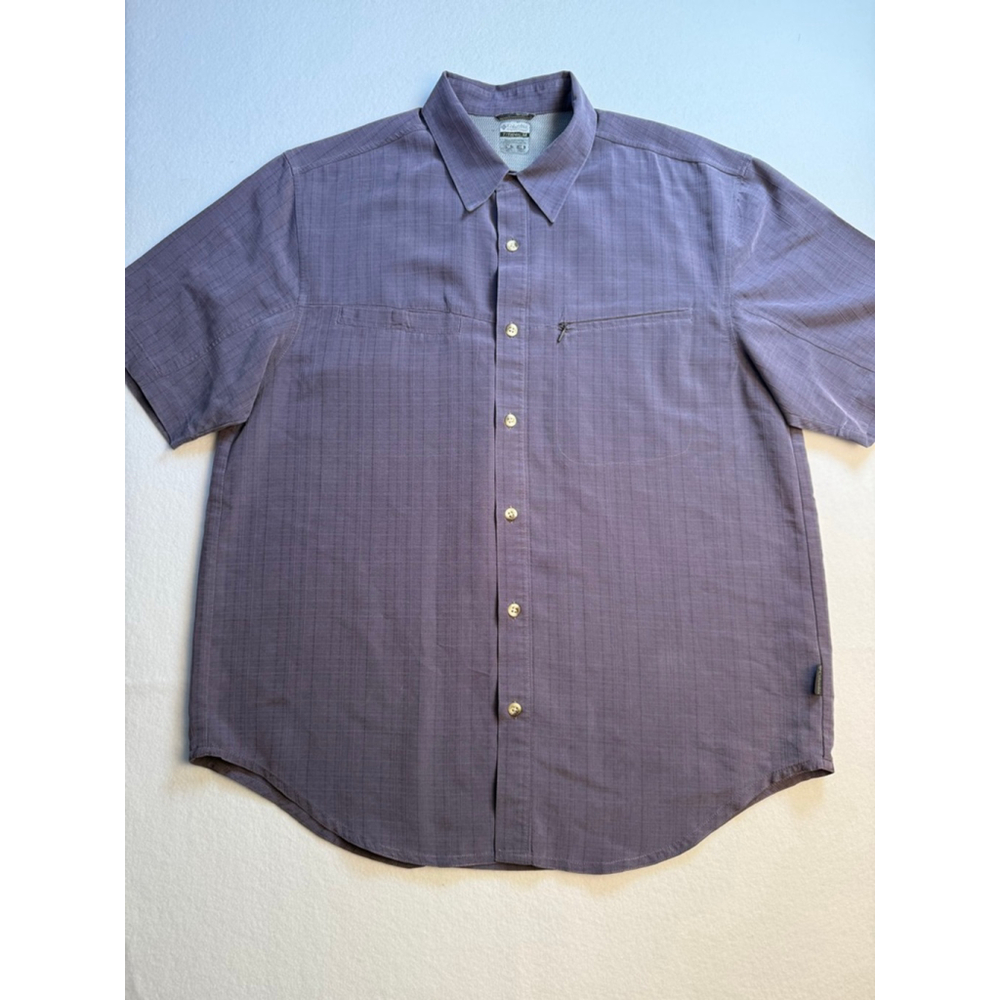 Columbia Titanium Short Sleeve Button Shirt Blue Men’s XL